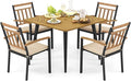 Tangkula 5 Pieces Patio Dining Set, Outdoor Dining Table and Chairs by TANGKULA