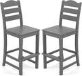 Giantex Outdoor HDPE Bar Stool, Patio Tall Bar Chair by Giantex