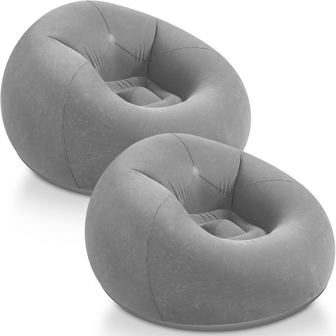 Realspring Inflatable Bean Bag Chairs Outdoor Blow up Camping Chairs Inflatable by Realspring