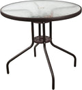 Garden Elements Outdoor Patio Furniture, Round Dining Table, Steel Base and Rim by GardenElements