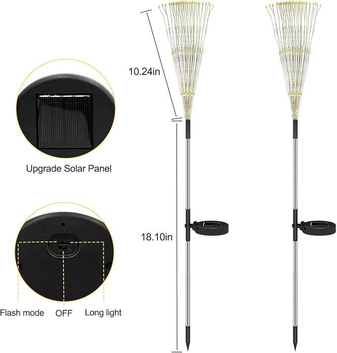 Solar Garden Lights Outdoor Decor: Fireworks Light Waterproof - Image 5
