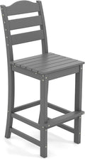 Giantex Outdoor HDPE Bar Stool, Patio Tall Bar Chair by Giantex