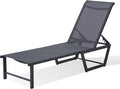 Lounge Chair Outdoor, No Assembly Required Pool Lounge Chairs, 5-Position by RICNOD