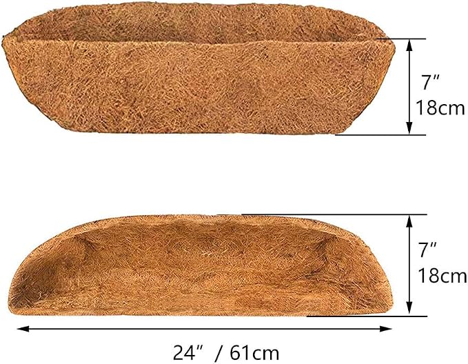 2pcs Trough Coco Liner 24 inch Wall Planter Replaceable Coco Liner - Image 2