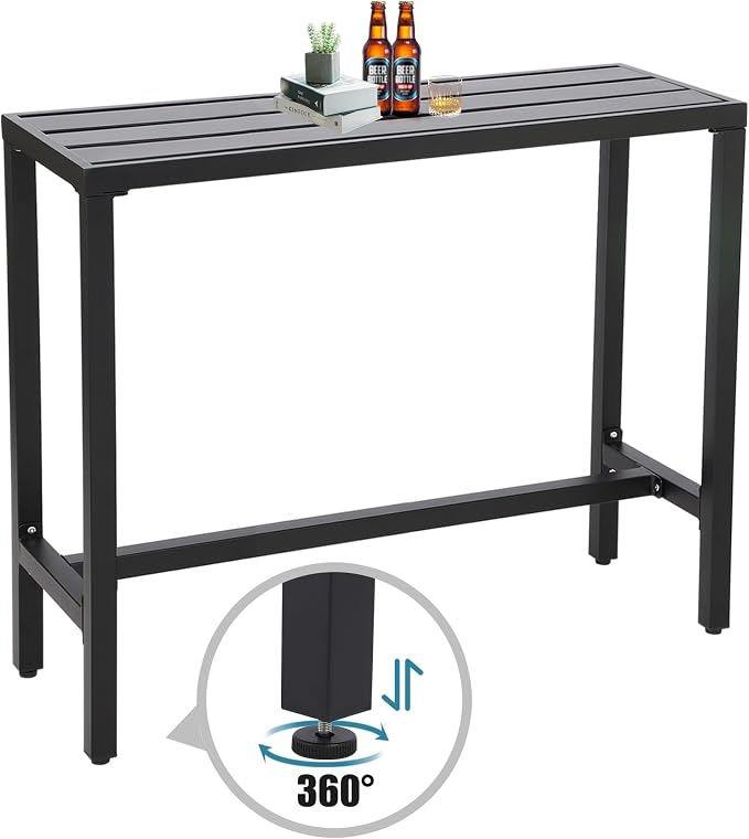 Outdoor Bar Table, Patio Console Pub Height Tables - Image 7