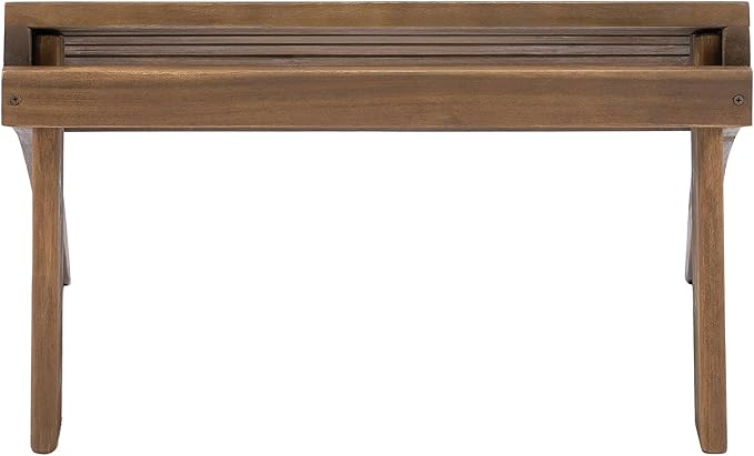 Linon Home Dcor Linon Adirondack Woodstock Ottoman, Teak Stain, 21.6"W x - Image 11