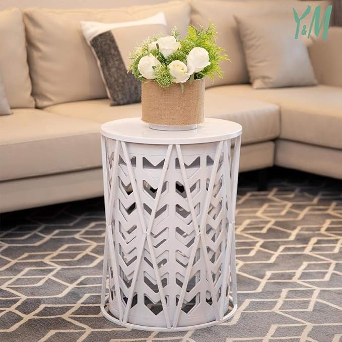 Y&M Side Table, Outdoor Decorative Garden Stool Plant Coffee Table - Image 7