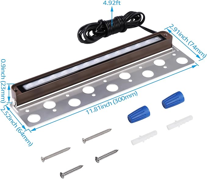 LEONLITE 8-Pack Premium Series RGB 12 Inch 5W LED Retaining Wall Lights Swivel - Image 6