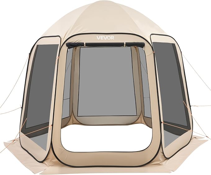 VEVOR 10 x 9.2 ft Pop-Up Screen House Tent, 4–8 Person Portable Screen Gazebo - Image 9