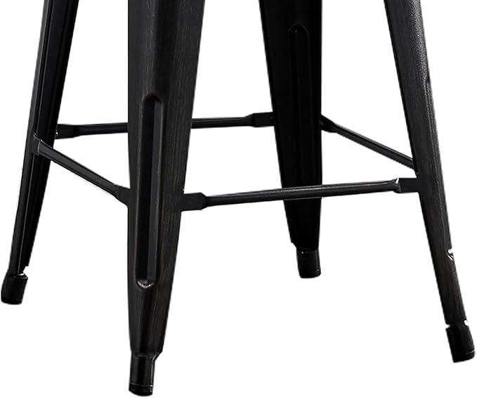 AC Pacific 24” Metal Backless Barstool Set of 2 – Country Rustic Style - Image 8