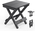 VINGLI Small Folding HDPE Side Table, Plastic Waterproof Portable Adirondack by VINGLI