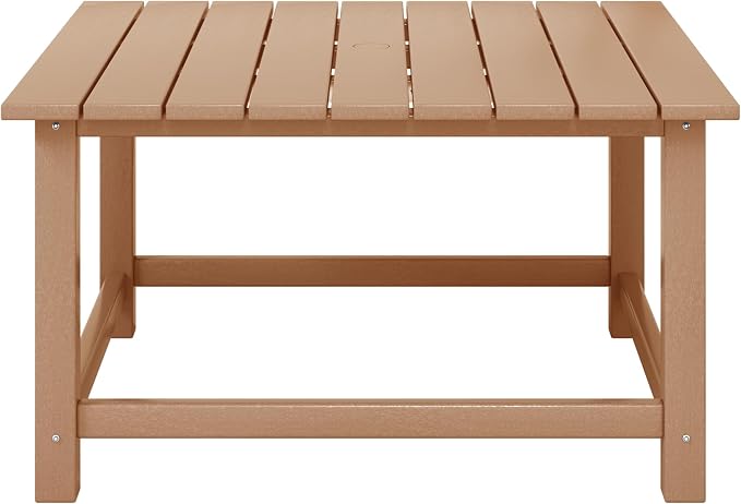 WestinTrends Malibu Low Outdoor HDPE Square Patio Coffee Table - Image 3