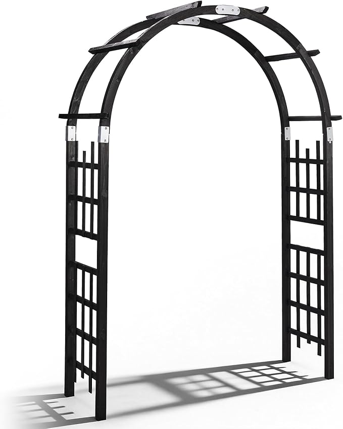VINGLI Wooden Garden Arbor, Heavy Duty Outdoor Frame Trellis by VINGLI