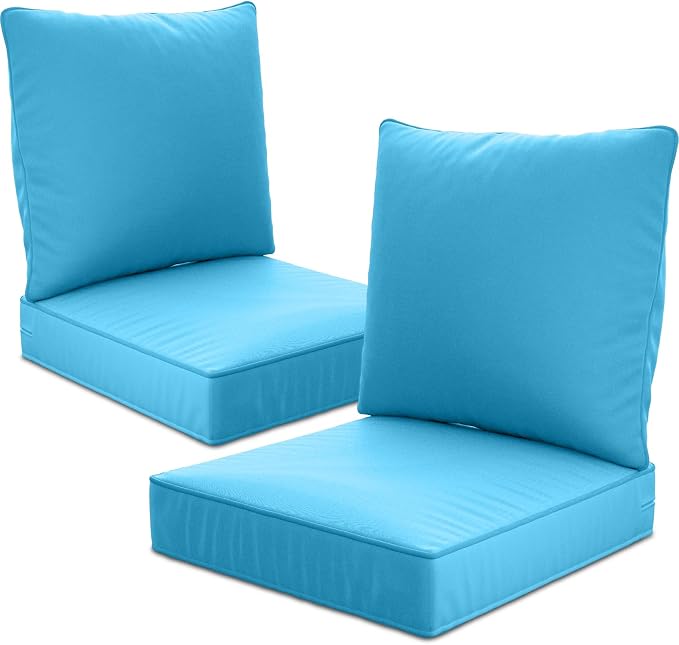 24" x 24" x 6" Outdoor Deep Seat Cushions Set by Unknown