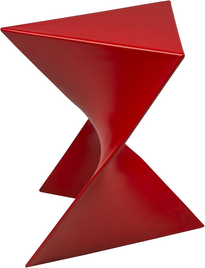 LeisureMod 15.75" Triangular Side Table, Stackable Plastic Accent End Table - Image 7