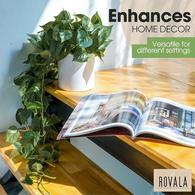 MY ROVALA Silk Plants for Home Decor Indoor in Pot Realistic Artificial Plants - Image 9