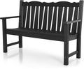 Outdoor Bench Weatherproof, 2-Person Garden Benches by LAHAAP