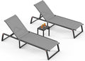 Aluminum Pool Lounge Chairs Set of 2 by Oasbira