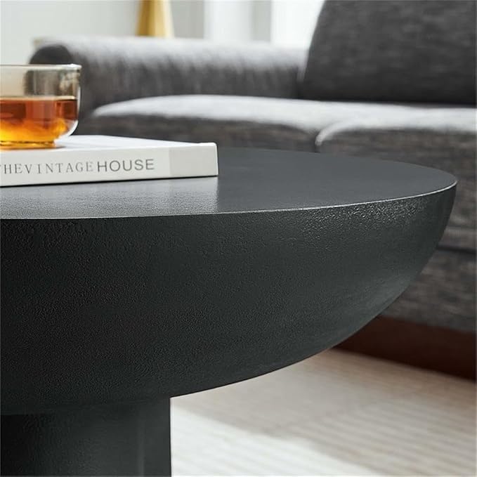 Modway EEI-6760-BLK Caspian Round Concrete Coffee Table - Image 9