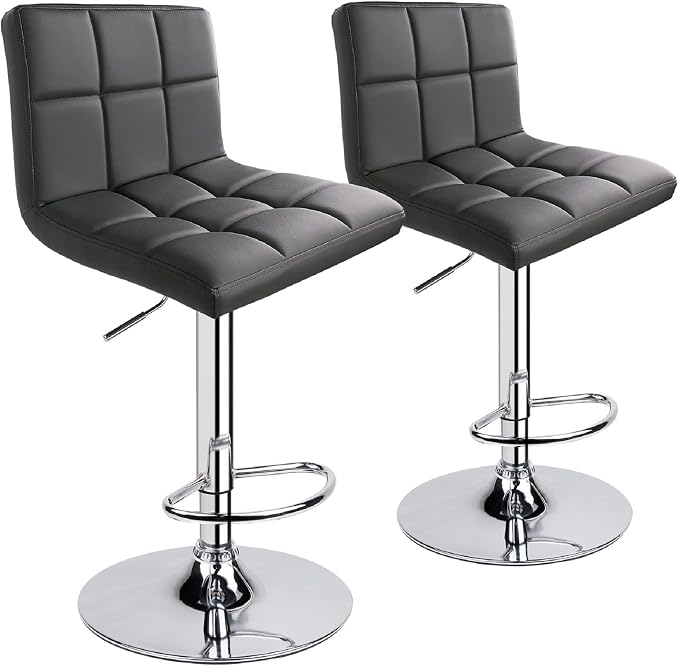 Leopard Bar Stools, Modern PU Leather Adjustable Swivel Bar Stool - Image 5