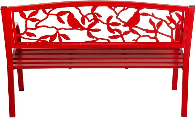 Evergreen Weatherproof Cardinal Outdoor Bench | Holds Up to 300 lbs | Furniture - Image 3