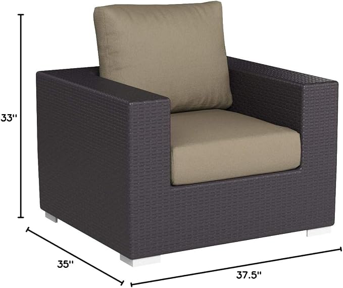 Modway Convene Wicker Rattan Outdoor Patio Arm Chair - Image 3