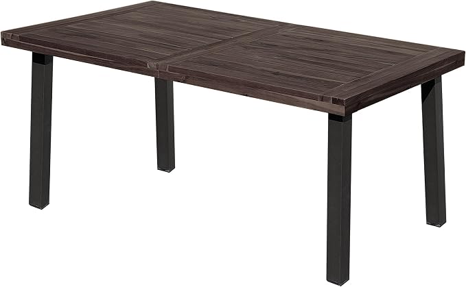 Flamaker Dining Table for 6 FSC Acacia Wood Indoor Outdoor Home Kitchen Table - Image 3