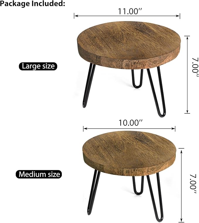 Plant Stand Indoor Outdoor, Wooden plant Stool, Mid Century Plant Stand - Image 3