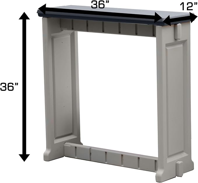 Single Bar Set Includes 2 Barstools Deep Grey Top & Warm Grey Base Ideal - Image 4