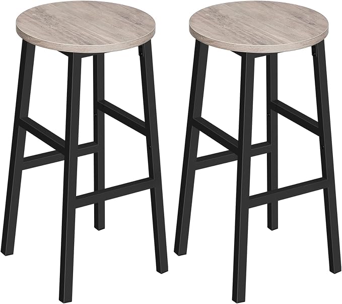 Bar Stools, 24.4 Inch Kitchen Breakfast Bar Chairs, Industrial Bar Stools by MAHANCRIS