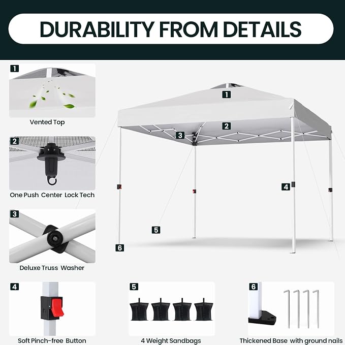 Shades 10x10 Pop Up Canopy - Image 4