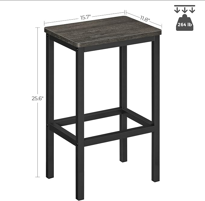 VASAGLE Bar Stools, Kitchen Breakfast Bar Stools - Image 3