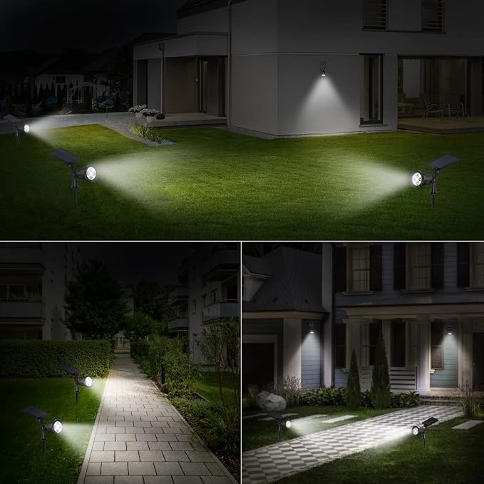 AMIR Solar Spotlights Outdoor Upgraded, Waterproof 1 Pack Security Landscape - Image 2