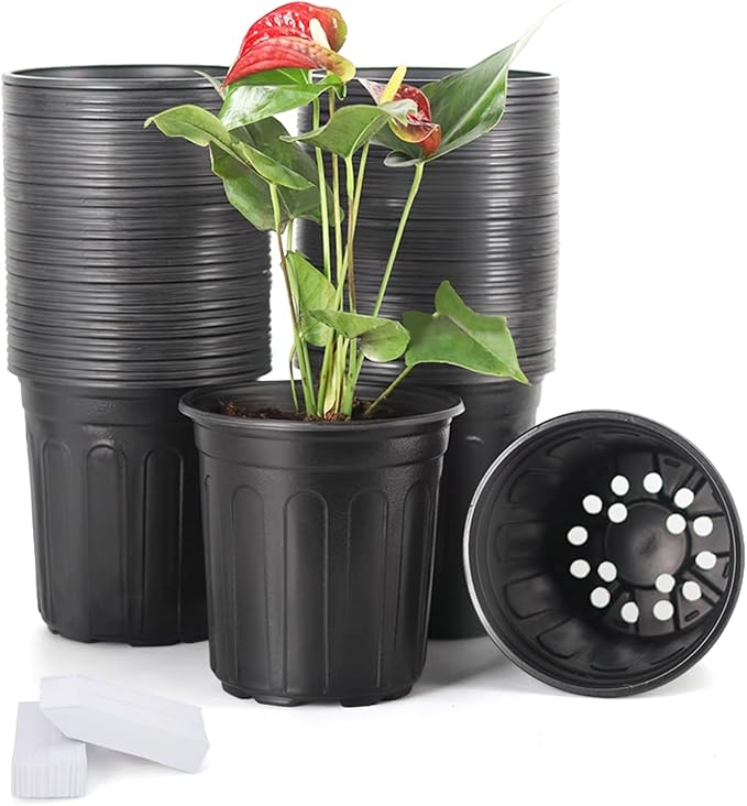 JERIA 50-Pack 1 Gallon Flexible Plant Nursery Pots by JERIA