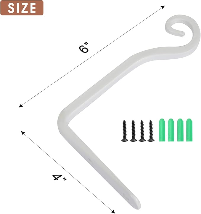 Jardim 2 Pack 6 Inch Premium Decorative Metal Iron Wall Hook, Indoor Outdoor - Image 2