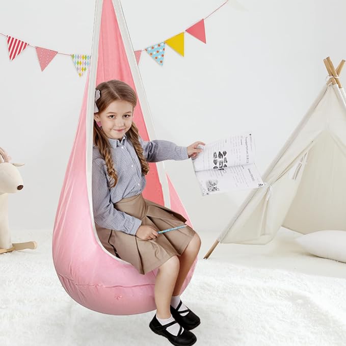 Kids Swing Seat Hammock Chair Indoor Outdoor Hanging Chair - Image 5