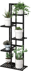Laiensia 5 Tier Bamboo Plant Stand Rack 6 Potted Multiple Flower Pot Holder by Laiensia