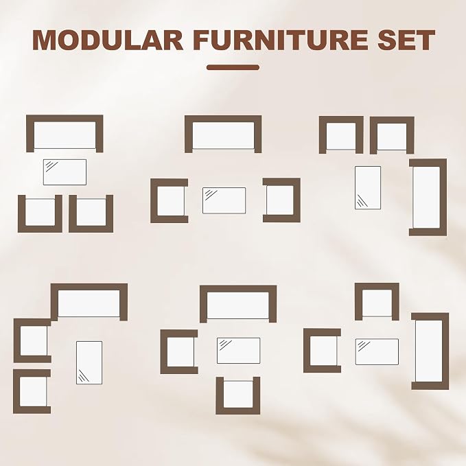 GAOMON 4-Piece Patio Furniture Set, Modern PE Rattan Conversation Set - Image 8