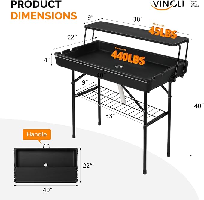 VINGLI Portable Cooler Table - Image 3