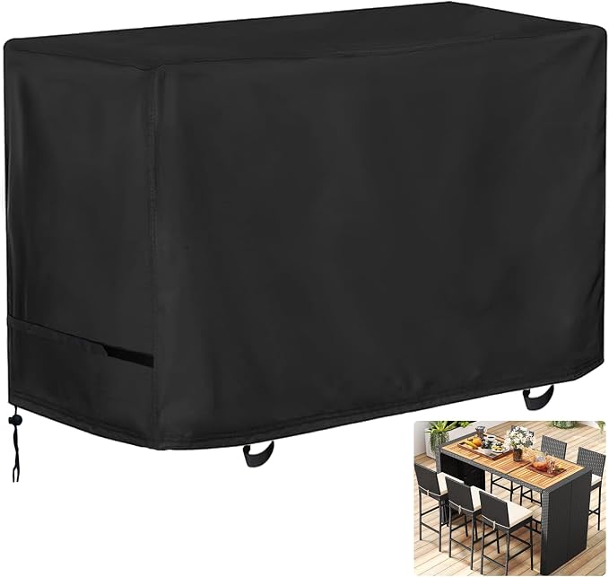 Oslimea Outdoor Bar Height Dining Set Cover, Heavy Duty Waterproof Patio Bar by Oslimea