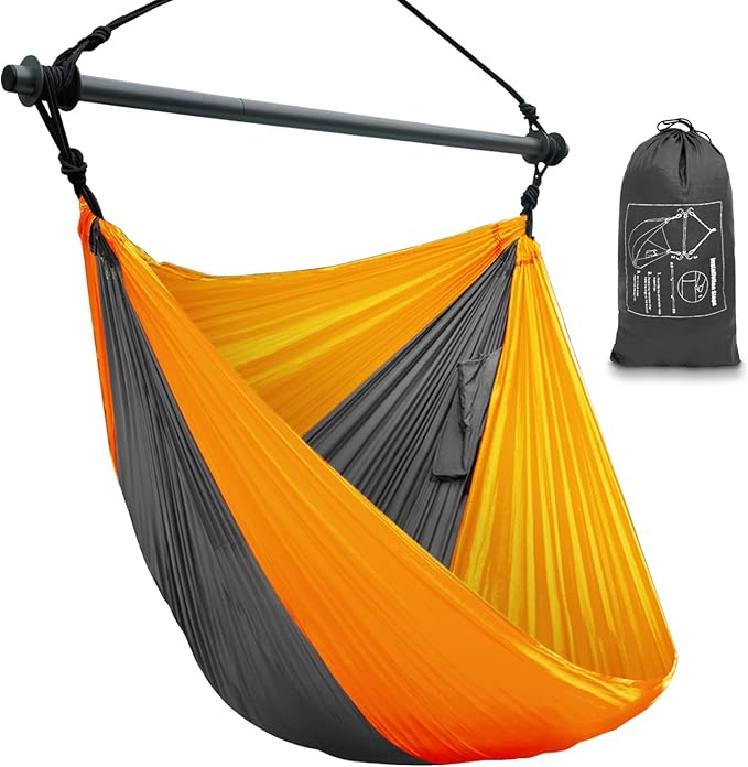 Hammock Chair, Portable Large Hanging Rope Swing, Lightweight Nylon Parachute by Konosnd