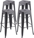 Stackable Metal Bar Stool Backless Indoor-Outdoor Counter Stools Fullmetal by VENIHOME