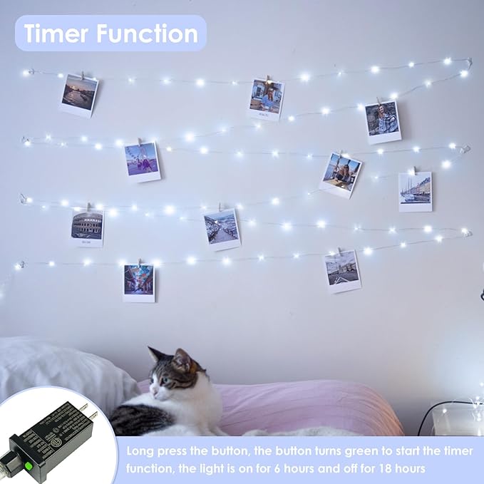 66Ft 200LED Fairy Lights Plug in - Image 3
