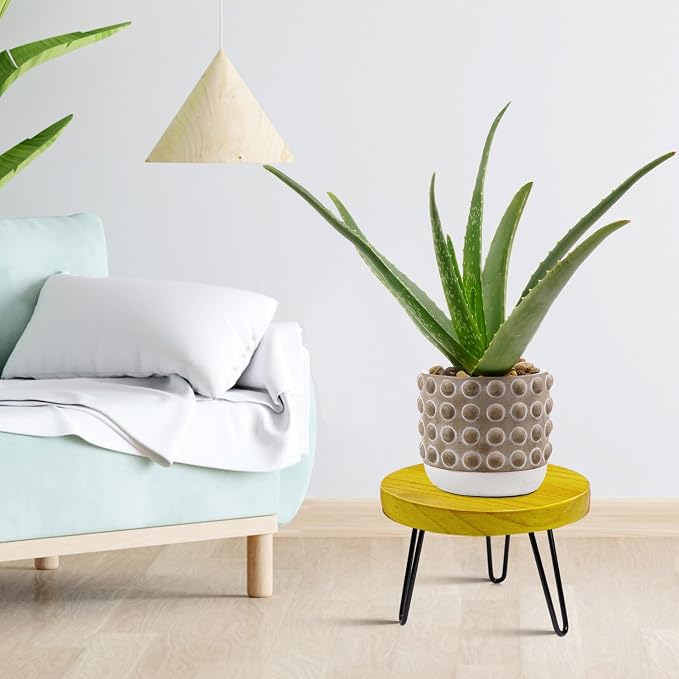 Plant Stand Indoor Outdoor, Wooden plant Stool, Mid Century Plant Stand - Image 6