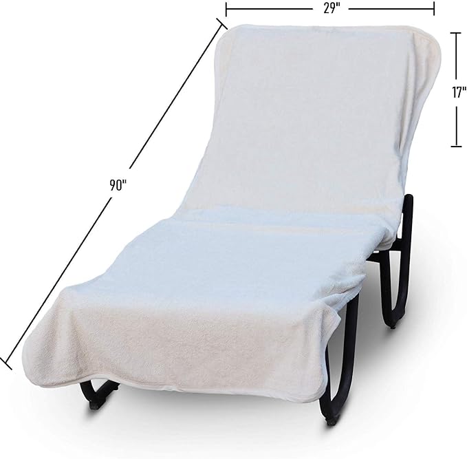 Luxury Hotel Spa Pool Fitted, Solid Terry Cloth Chase Lounge Cover 100% - Image 2