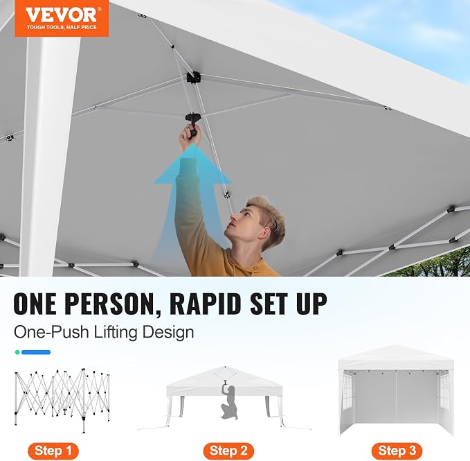 VEVOR Pop Up Canopy, 10 x 10 FT Instant Canopy Portable Gazebo - Image 2