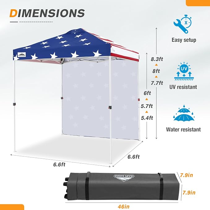 EAGLE PEAK Commercial Canopy 6.6x6.6 Pop Up Canopy Tent - Image 3