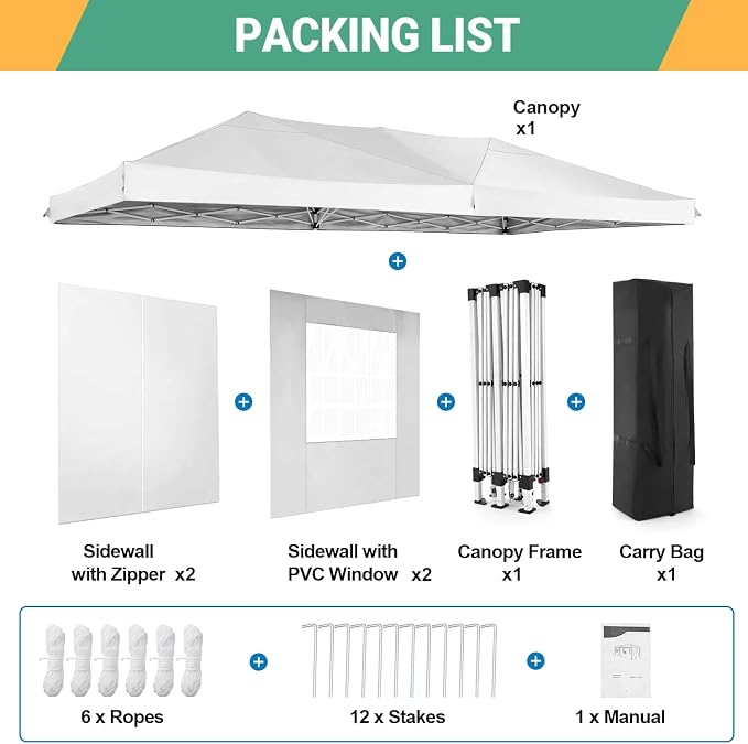 COBIZI Canopy 10x20 Pop Up Canopy Tent - Image 5