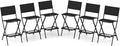 COSTWAY Outdoor Patio Bar Chair Set of 6, Folding Bar Height Stool by COSTWAY