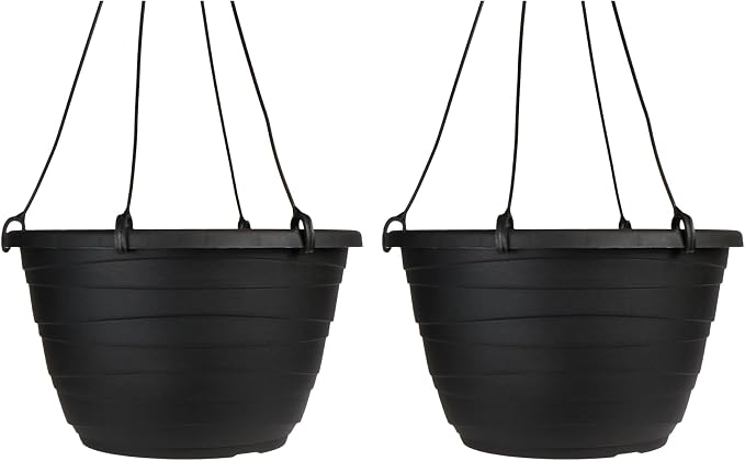 The HC Companies 13 Inch Wrapt Hanging Planters, Lightweight UV-Resistant by TheHCCompanies